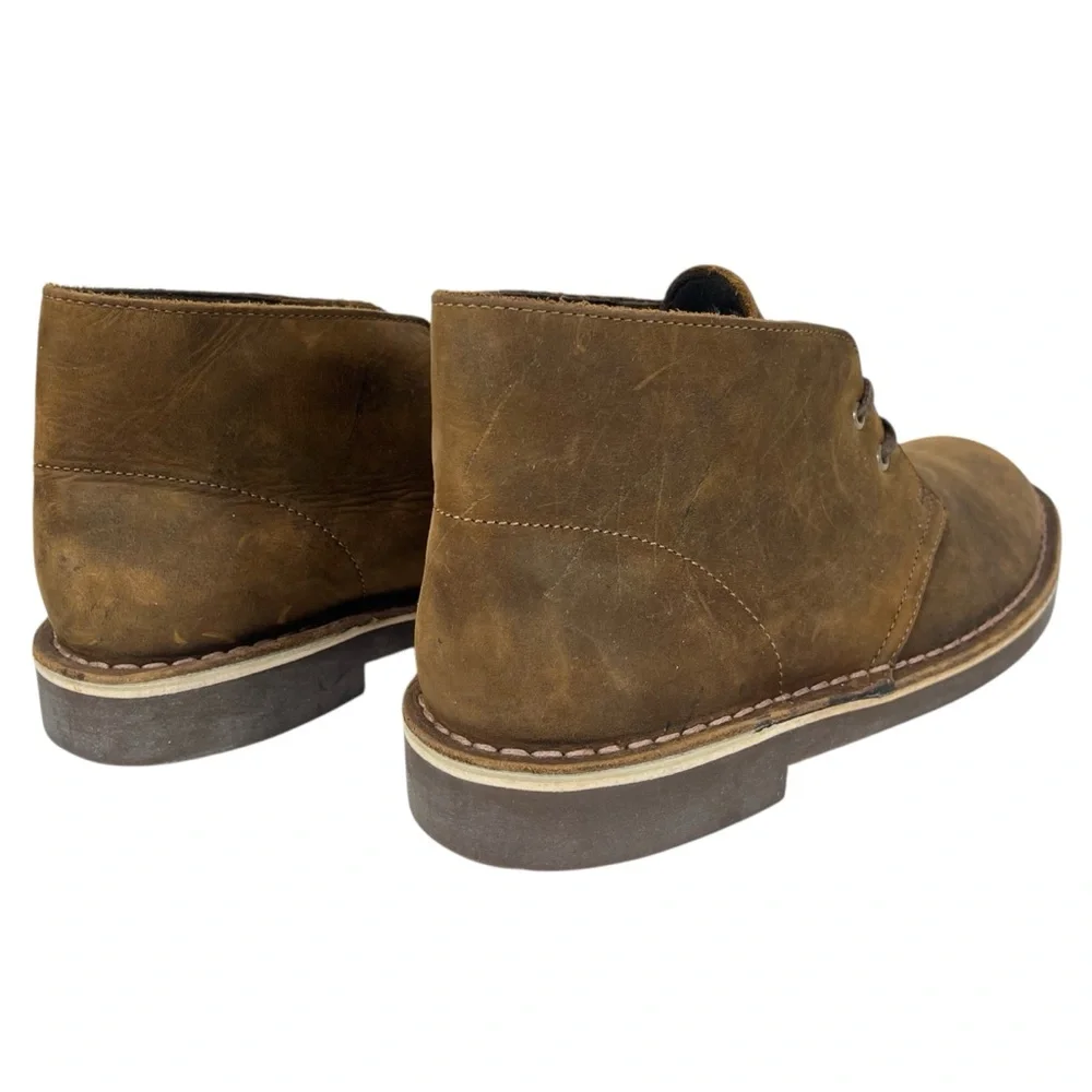 Clarks Men’s 7M Desert Boots Brown‎ Leather Chukka Classic Crepe Sole 26082286